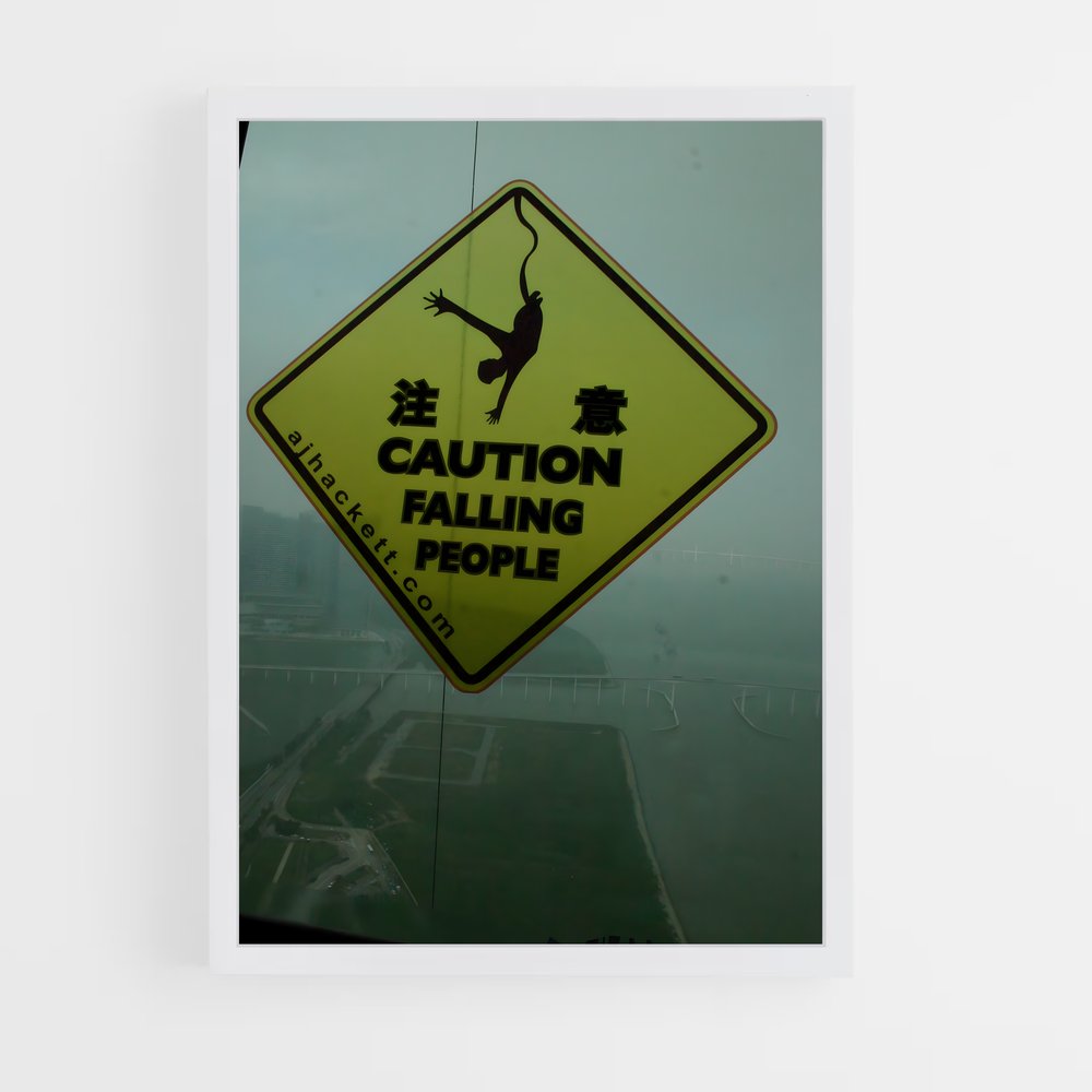 Poster Alerte au Bungee – affiche Saut à l’élastique (vue 3)